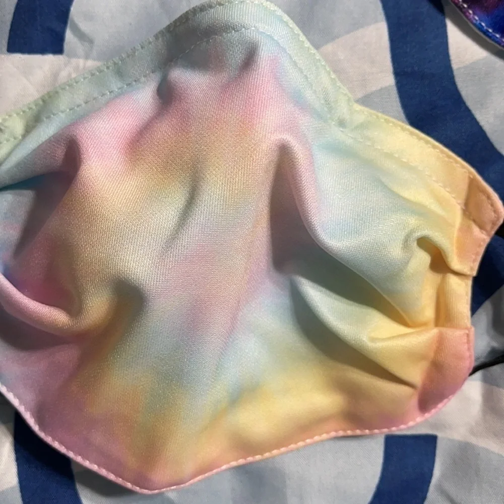 New set/3 tie dye soft face masks